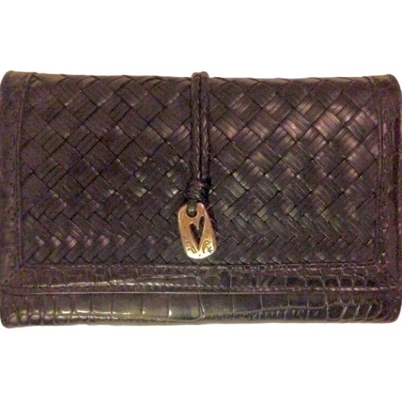 Brighton crossbody organizer woven black l…
